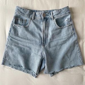 High Rise Denim Shorts